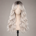 SILKORA 24 inch wavy full-head wig in Shadow Root, front view on mannequin shade card