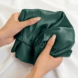 Gorro con lazo para el pelo Silkora™ Crown de seda de morera de 22 mommes y grado 6A