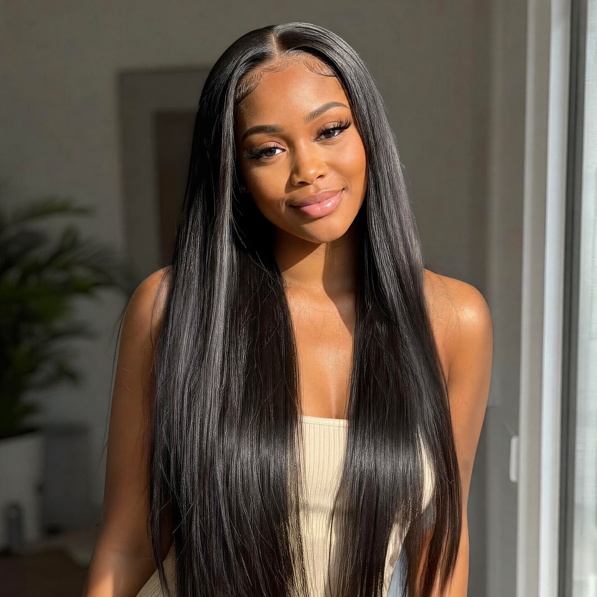 Peluca Silkora™ Wear & Go sin pegamento con encaje frontal HD de 4x4 — Cabello 100% humano liso