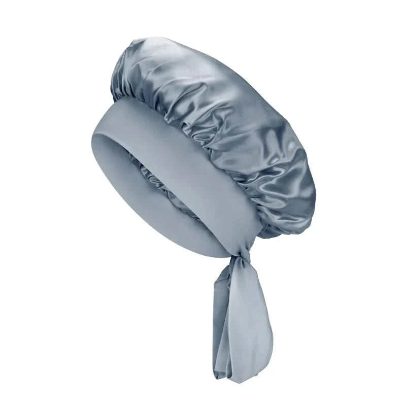 Gorro con lazo para el pelo Silkora™ Crown de seda de morera de 22 mommes y grado 6A