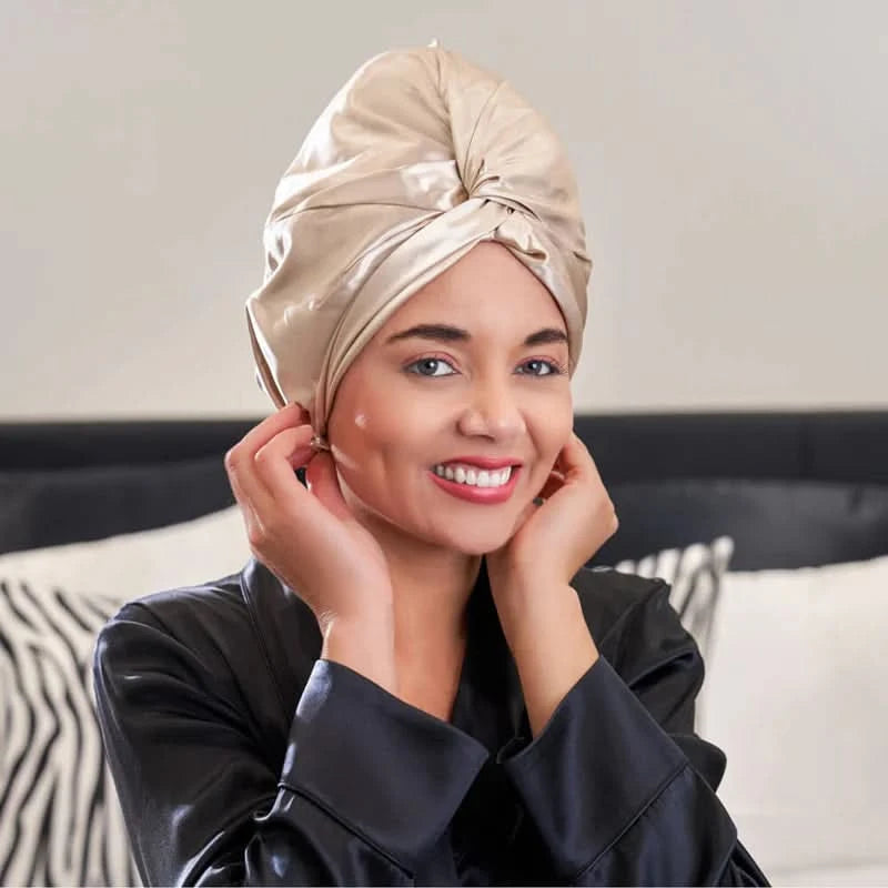 Gorro de seda de morera 6A de 22 mommes Silkora™ Classic Turban-Twist