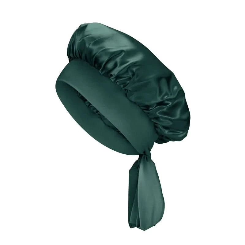 Gorro con lazo para el pelo Silkora™ Crown de seda de morera de 22 mommes y grado 6A