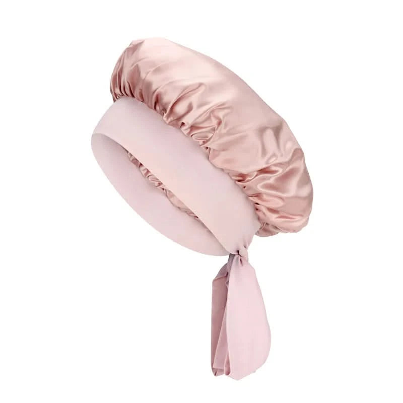 Gorro con lazo para el pelo Silkora™ Crown de seda de morera de 22 mommes y grado 6A