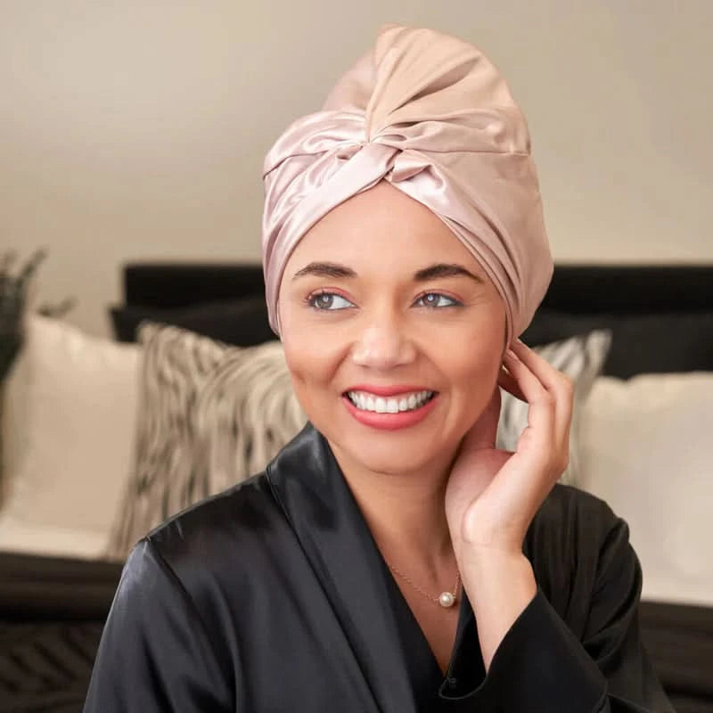 Gorro de seda de morera 6A de 22 mommes Silkora™ Classic Turban-Twist