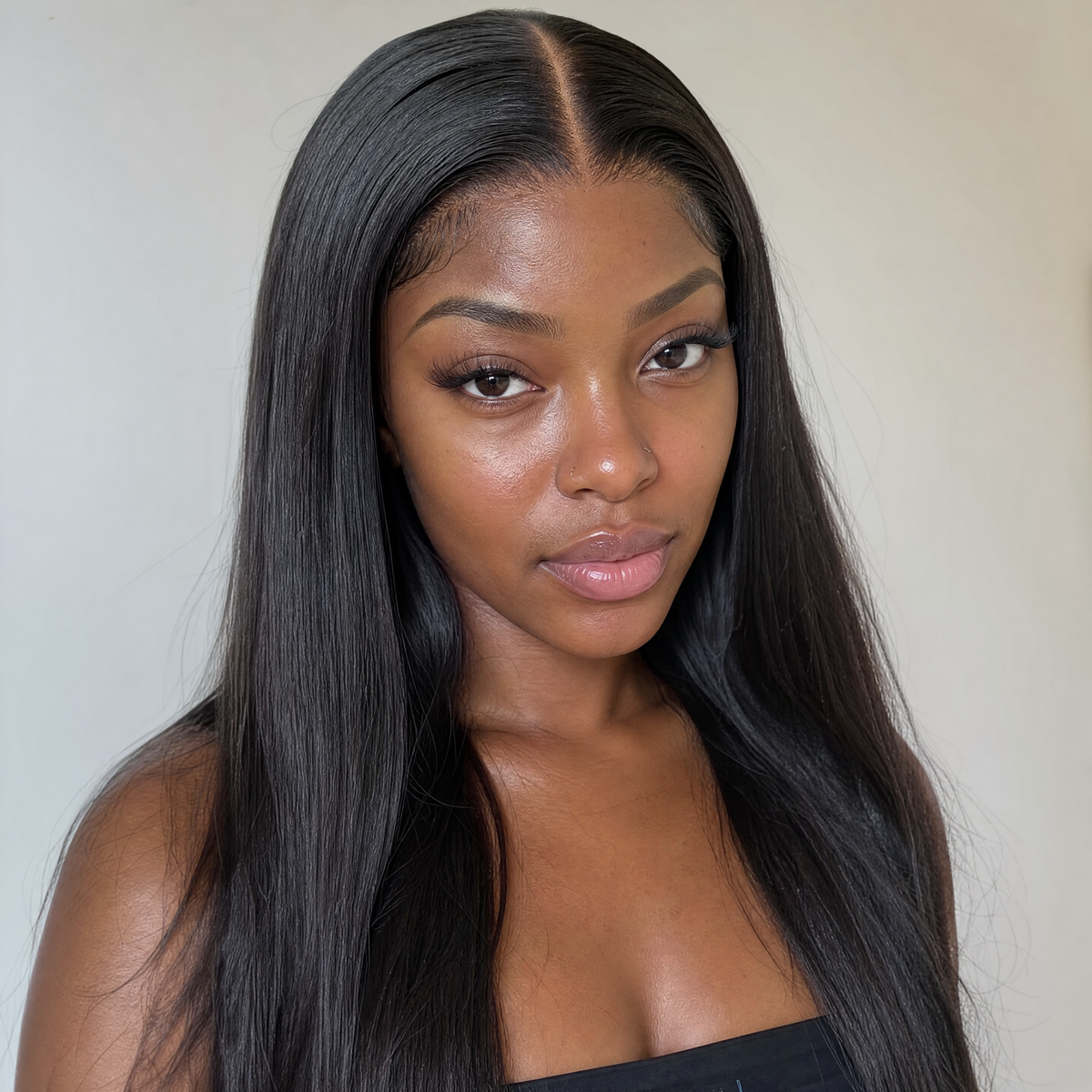 Peluca Silkora™ Wear & Go sin pegamento con encaje frontal HD de 4x4 — Cabello 100% humano liso