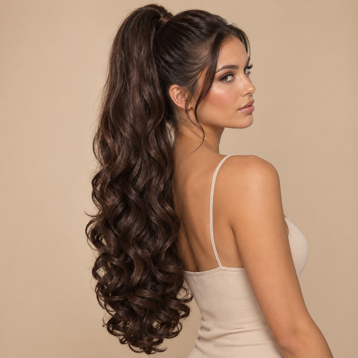 Silkora™ 22" Curly Claw Clip Ponytail — Spiral Curls, 5 Shades