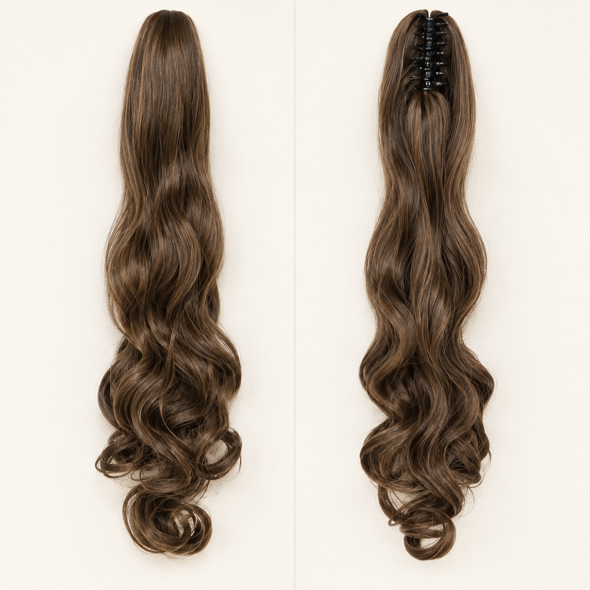 Silkora™ 22" Curly Claw Clip Ponytail — Spiral Curls, 5 Shades