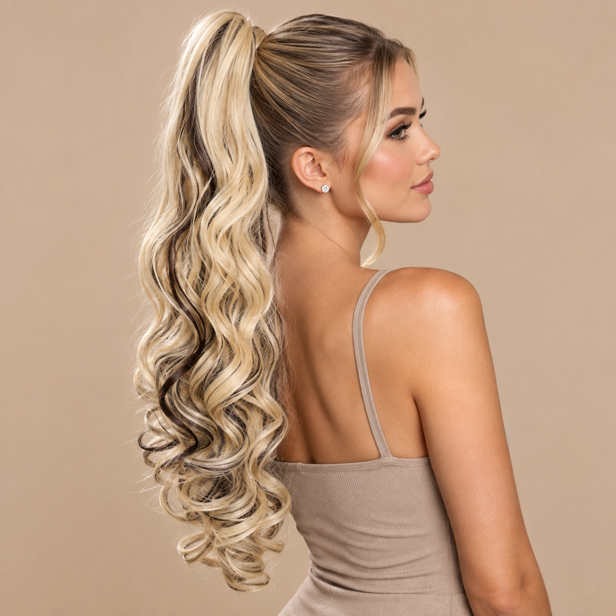 Silkora™ 22" Curly Claw Clip Ponytail — Spiral Curls, 5 Shades